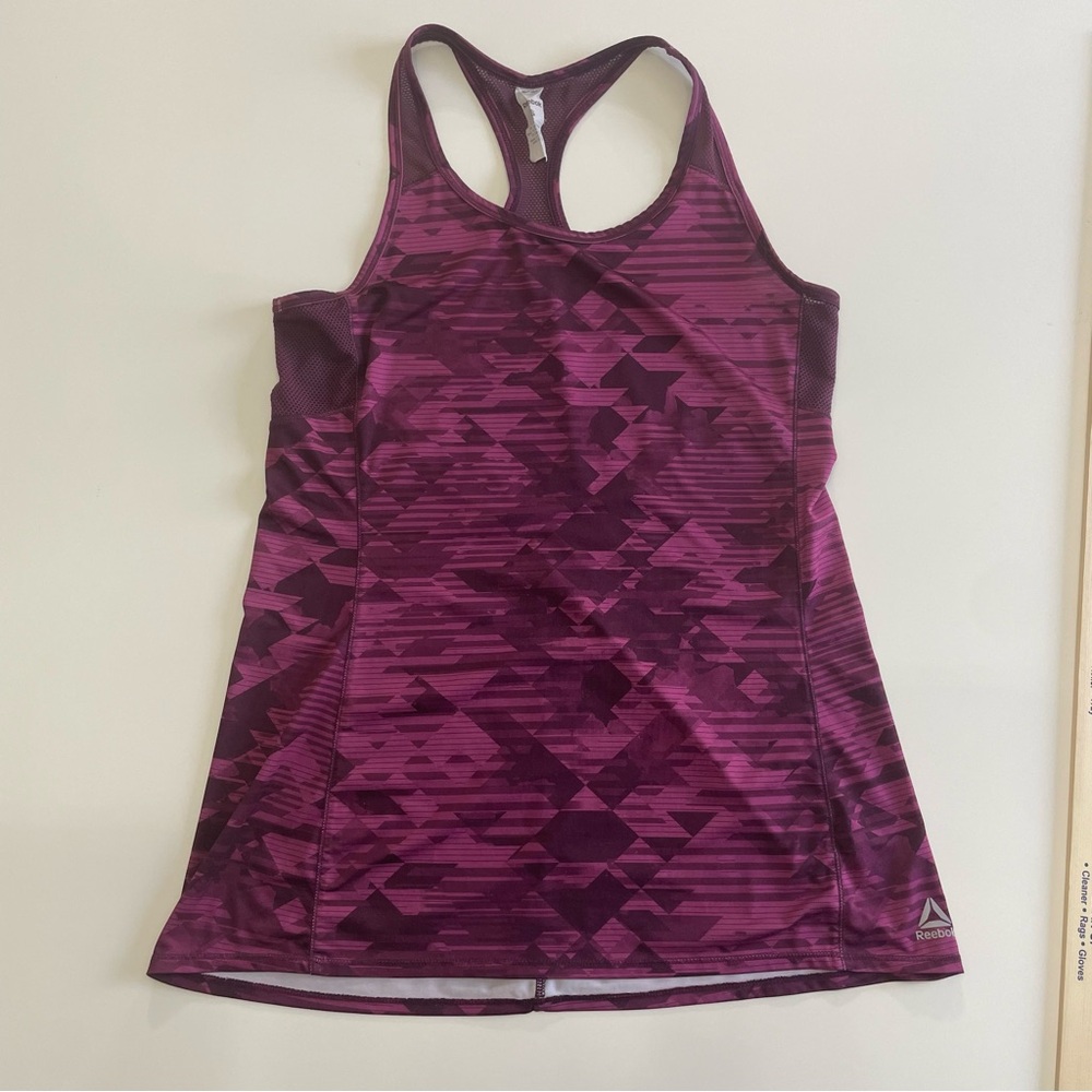 Reebok Plum Yoga Racerback Tank Top, size S